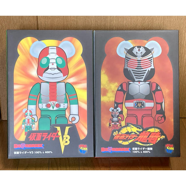 MEDICOM TOY(メディコムトイ)のBE@RBRICK 仮面ライダーV3 龍騎100%&400% ベアブリック エンタメ/ホビーのフィギュア(特撮)の商品写真