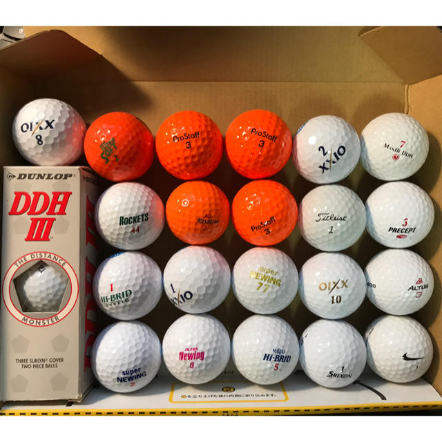 DUNLOP(ダンロップ)のゴルフボール ロストボール 24個　① チケットのスポーツ(ゴルフ)の商品写真