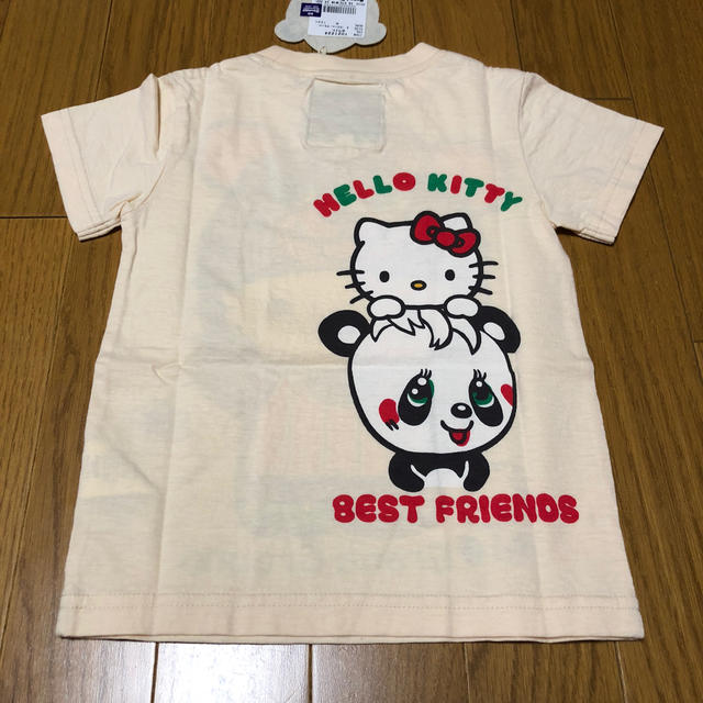 GrandGround(グラグラ)のグラグラ キティコラボTシャツ 90 キナリ キッズ/ベビー/マタニティのキッズ服女の子用(90cm~)(Tシャツ/カットソー)の商品写真