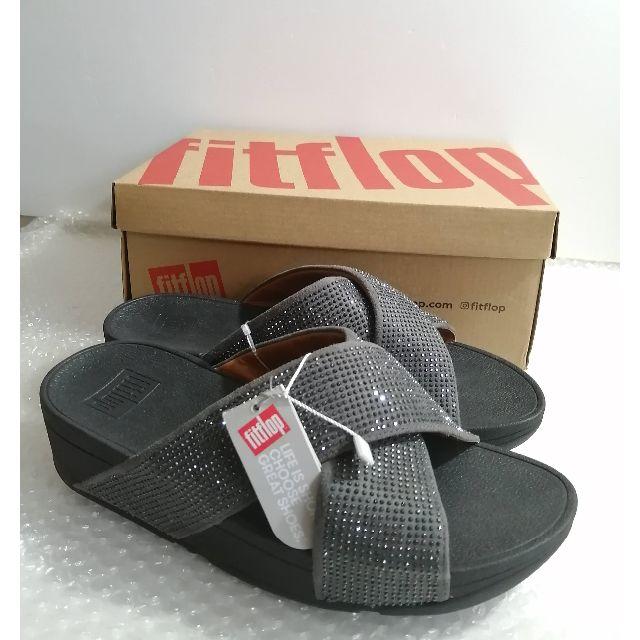 ★新品 fitflop・フィットフロップ サンダル キラキラ 黒 ブラックサンダル