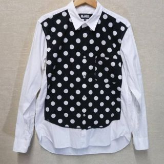 ブラックコムデギャルソン(BLACK COMME des GARCONS)の美品　BLACK COMME des GARCONS ドット切り替えシャツ M(シャツ)