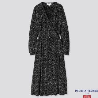 ユニクロ(UNIQLO)のS様専用☆新品未使用☆ レーヨンプリントカシュクールワンピース（長袖）(ロングワンピース/マキシワンピース)