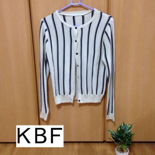 ケービーエフ(KBF)のKBF ストライプ柄カーディガン(カーディガン)