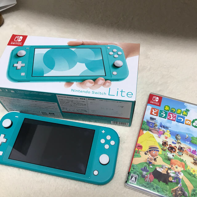 Nintendo Switch Liteターコイズあつまれどうぶつの森 セット-