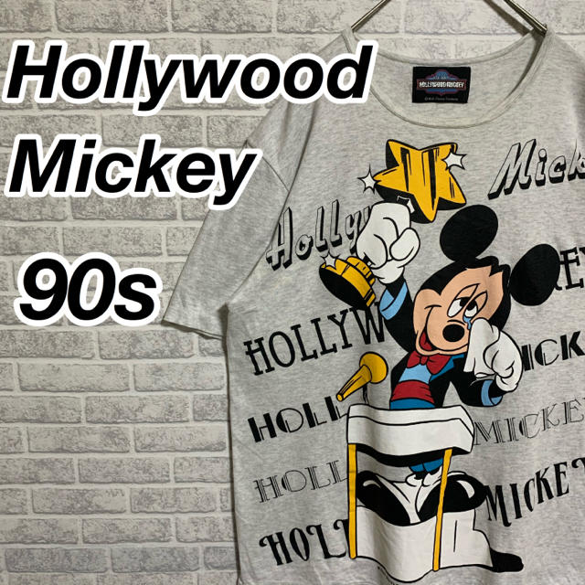 【Disney】ヴィンテージTシャツ Hollywood mickey ©本物