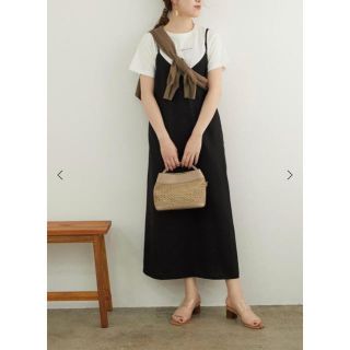 ロペピクニック(Rope' Picnic)の専用★ROPE PICNIC バックシャンキャミワンピース  新品　黒(ロングワンピース/マキシワンピース)