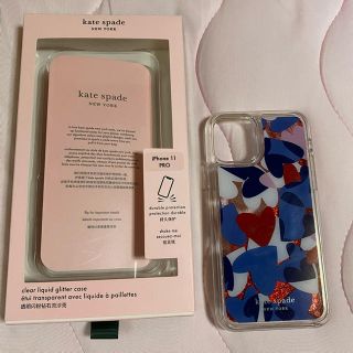 ケイトスペードニューヨーク(kate spade new york)のケイトスペード iPhone11pro ハートグリッターケース(iPhoneケース)