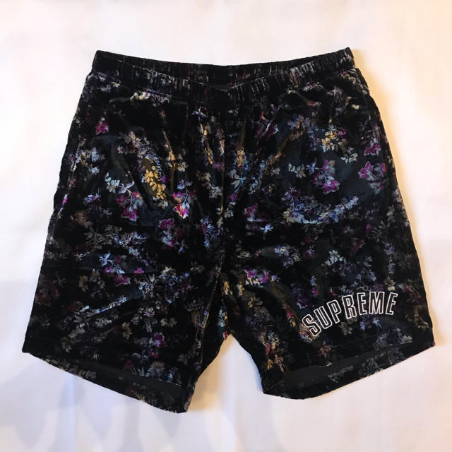 メンズSサイズ Supreme Floral Velour Short 19ss