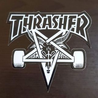 スラッシャー(THRASHER)の(縦9cm横10cm)THRASHER ゴーストステッカー(スケートボード)