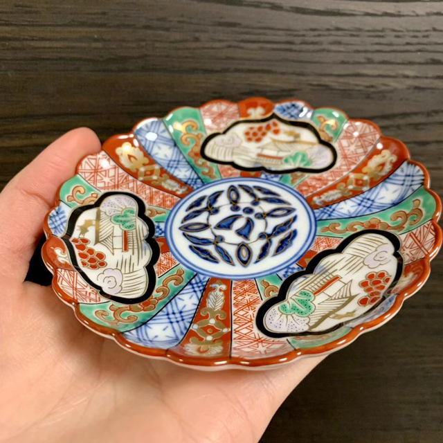 新品 林九郎 窯 波佐見焼 古伊万里様式 手作り お皿 小皿 新品 林九郎 窯 波佐見焼 古伊万里様式 手作り お皿 小皿