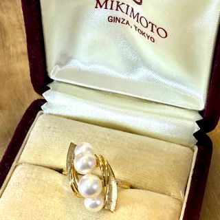 ミキモト(MIKIMOTO)の手作りヴィンテージ！ミキモト k18 パール リング 7.0g M276(リング(指輪))