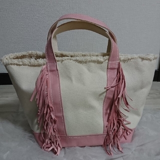 ayako side fringe tote bag M SAKURA(トートバッグ)
