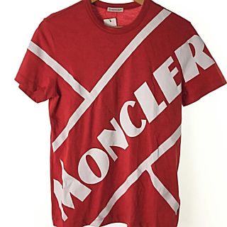 モンクレール(MONCLER)の★最新作★ MONCLER Tシャツ S レッド モンクレール 赤字 入手困難(Tシャツ/カットソー(半袖/袖なし))