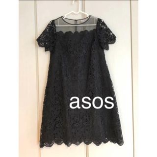 エイソス(asos)のasos エイソス レースワンピース 試着のみ未使用(ひざ丈ワンピース)