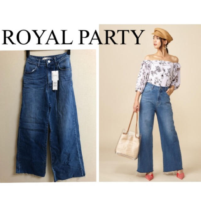 ROYAL PARTY(ロイヤルパーティー)のROYAL PARTY  ベーシックデニムワイドパンツ レディースのパンツ(デニム/ジーンズ)の商品写真