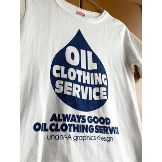 オイル(OIL)の★OIL／オイル★爽やか♪ホワイト×ネイビー ロゴ半袖Tシャツ 150cm位(Tシャツ/カットソー)