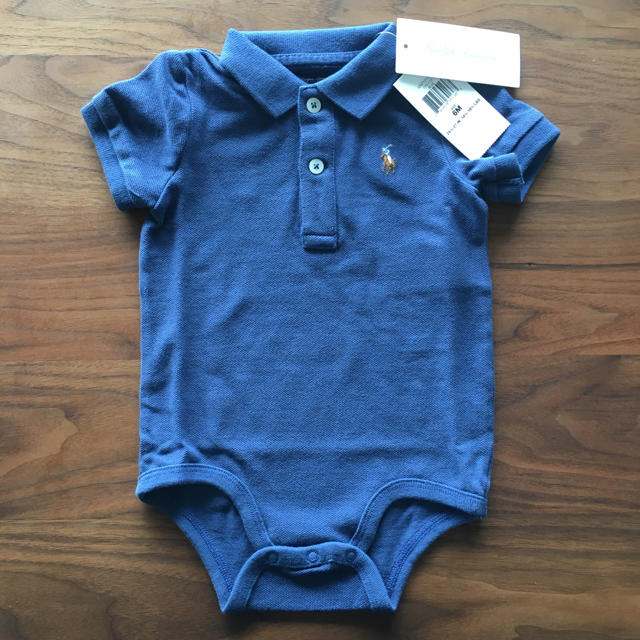 POLO RALPH LAUREN(ポロラルフローレン)の新品　タグ付き　ラルフローレン　コットン　ポロ　ロンパース　6M 出産祝い キッズ/ベビー/マタニティのベビー服(~85cm)(ロンパース)の商品写真