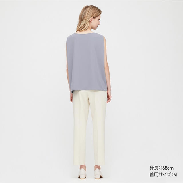 UNIQLO(ユニクロ)のUNIQLO クレープジャージーT (ノースリーブ) レディースのトップス(シャツ/ブラウス(半袖/袖なし))の商品写真