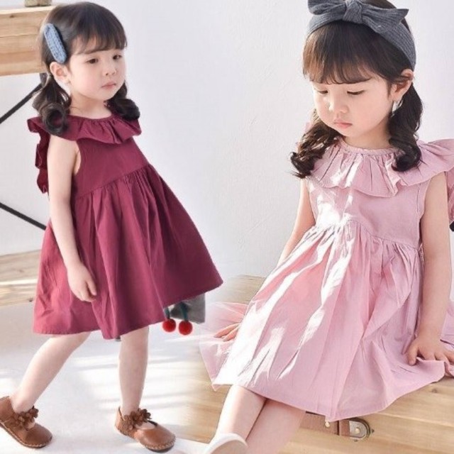 大人気　ワンピース　子供服　韓国子供服　リボン キッズ/ベビー/マタニティのキッズ服女の子用(90cm~)(ワンピース)の商品写真