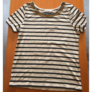 ブリスポイント(BLISS POINT)のボーダー Tシャツ L(Tシャツ(半袖/袖なし))