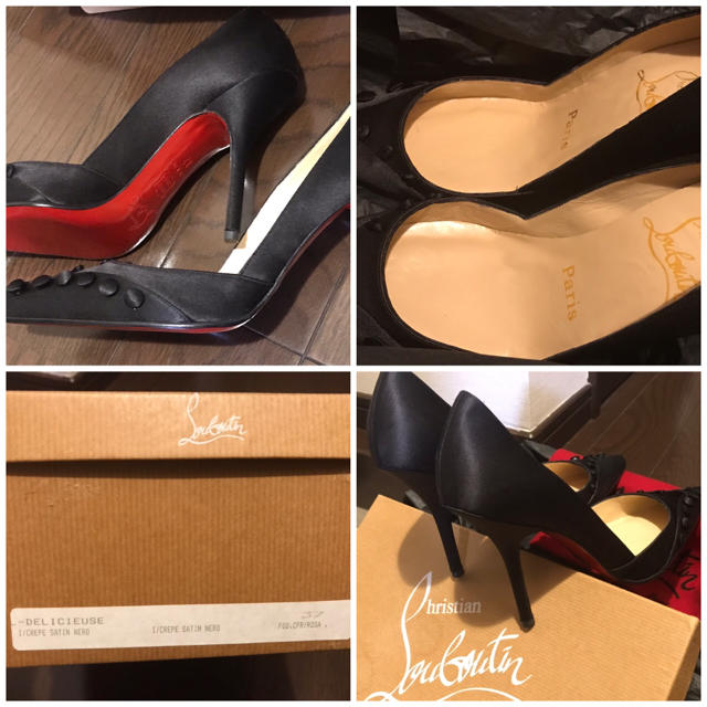 Christian Louboutin(クリスチャンルブタン)のお値下げ中★クリスチャン ルブタン☆サテン パンプス ヒール レディースの靴/シューズ(ハイヒール/パンプス)の商品写真