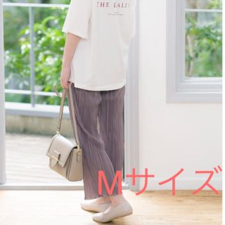 シマムラ(しまむら)のカットミニプリーツパンツ　中桃　Mサイズ　新品未使用タグ付(カジュアルパンツ)