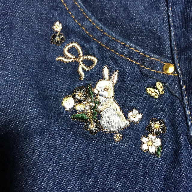 フランシュリッペ うさぎ刺繍タックスカート フランシュリッペ うさぎ刺繍タックスカート
