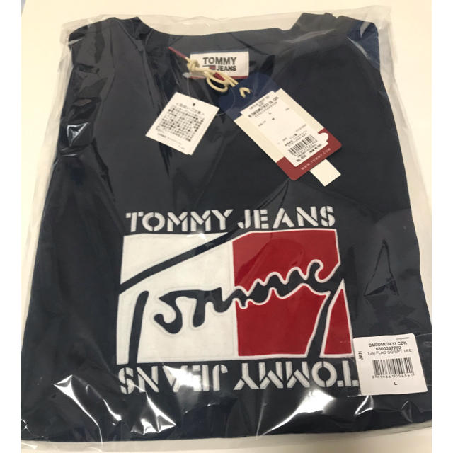 TOMMY HILFIGER(トミーヒルフィガー)の【凹凸あり！！！！】トミーフィルフィガー　半袖 Tシャツ　メンズ　レディース　L メンズのトップス(Tシャツ/カットソー(半袖/袖なし))の商品写真