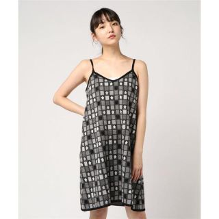 マリークワント(MARY QUANT)の新品タグ 未着 MARY QUANT マリークヮント スクエアジャカード ワンピ(ひざ丈ワンピース)