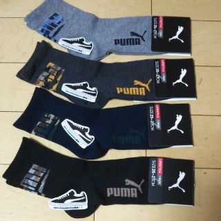 プーマ(PUMA)のプーマ かかと迷彩ロゴ ４足セット ① PUMA(ソックス)