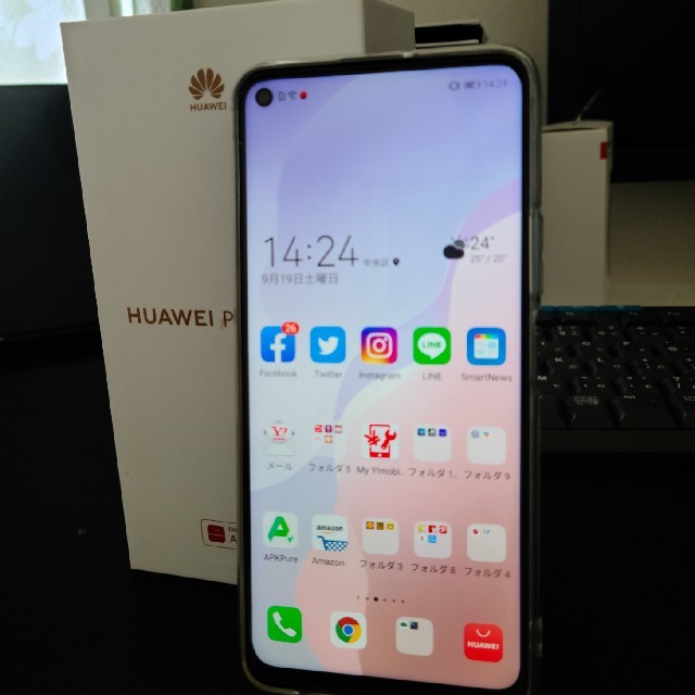 スマホ2020年6月発売・Huawei(ファーウェイ)p40lite5G 付属品あり