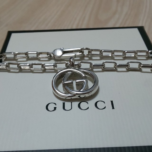 Gucci(グッチ)のGUCCI  WGロゴ ネックレス シルバー925 インターロッキング メンズのアクセサリー(ネックレス)の商品写真