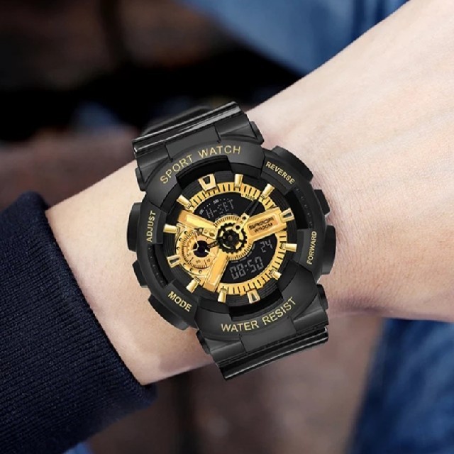 日本未発売 大人気ダイバーズウォッチ高級ブラックデジアナ防水腕時計Sショック メンズの時計(腕時計(デジタル))の商品写真