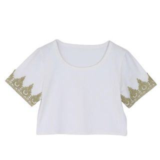 エヴリス(EVRIS)の【美品】EVRIS  エヴリス エンブロイダリースリーブTOPS(Tシャツ(半袖/袖なし))