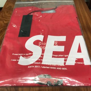 シー(SEA)のwind and sea  Tシャツ L 赤 キムタク(Tシャツ/カットソー(半袖/袖なし))