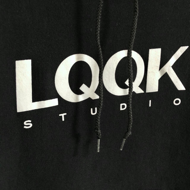 LQQK STUDIO ルックスタジオ スウェットパーカー ロゴ プリント タイム 