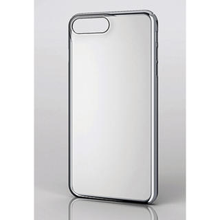 エレコム(ELECOM)のiPhone 7 Plus iPhone 8 Plus サイドメッキシルバー 銀(iPhoneケース)