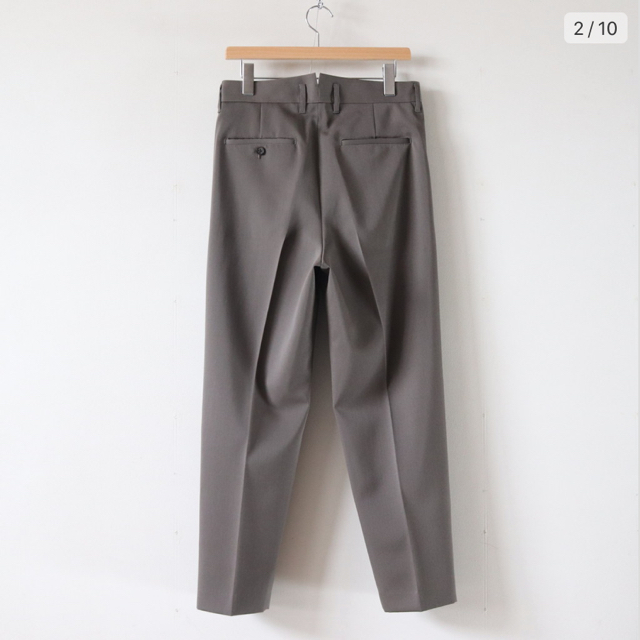 stein TWO TUCK WIDE TROUSERS BR.KHAKI 【☆安心の定価販売☆】 www