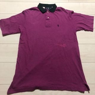 ポロラルフローレン(POLO RALPH LAUREN)の90s USA製　POLO RALPHLAUREN ポロシャツ　パープル　L(ポロシャツ)