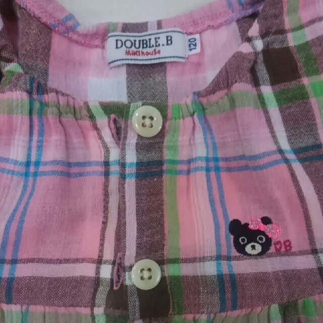 DOUBLE.B(ダブルビー)のミキハウス　DOUBLE.B　ワンピース　チュニック　120 キッズ/ベビー/マタニティのキッズ服女の子用(90cm~)(ワンピース)の商品写真