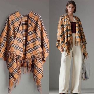 バーバリー(BURBERRY)のバーバリー ウールカシミア ケープ(マフラー/ショール)