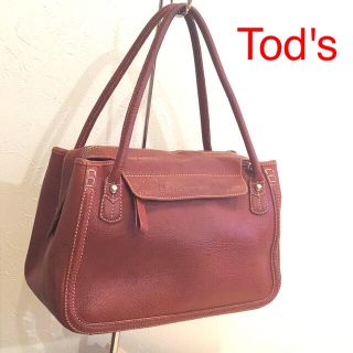 トッズ(TOD'S)のTod's トッズ　レザー ハンドバッグ レディース  レッド(ハンドバッグ)