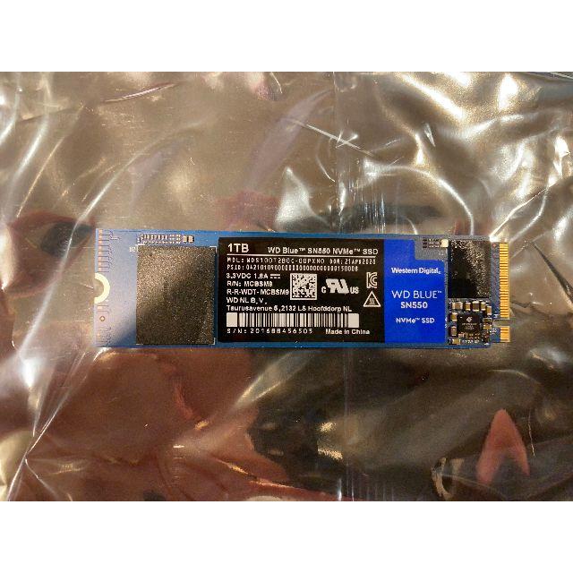PC/タブレットWD Blue SN550 NVMe 1TB M.2 SSD