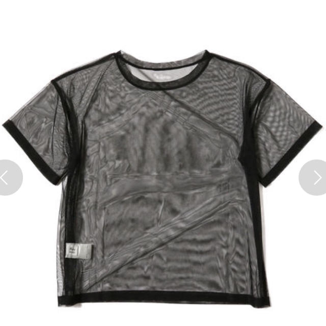Ray BEAMS(レイビームス)のチュールシースルーハーフスリーブTシャツ レディースのトップス(カットソー(半袖/袖なし))の商品写真