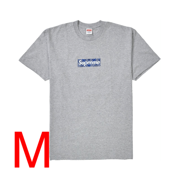 HeatherGreyサイズSupreme Bandana Box Logo Tee