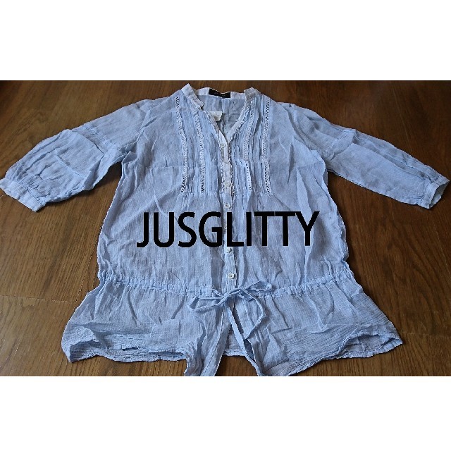 JUSGLITTY(ジャスグリッティー)のJUSGLITTY チュニック ブラウス  レディースのトップス(シャツ/ブラウス(半袖/袖なし))の商品写真