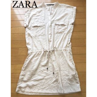 ザラ(ZARA)のZARA バンドカラー シャツ Mサイズ(シャツ/ブラウス(半袖/袖なし))