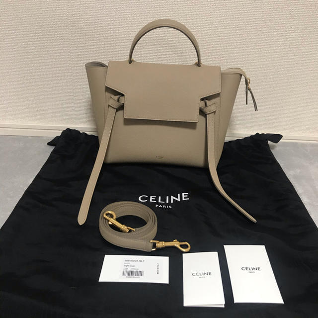 【人気】CELINE セリーヌ バッグ ライトトープ