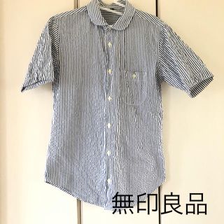 ムジルシリョウヒン(MUJI (無印良品))の無印良品　ストライプシャツ　半袖(シャツ)