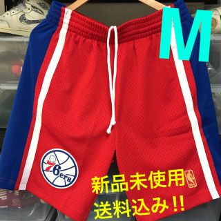 ミッチェルアンドネス(MITCHELL & NESS)のシクサーズ バスパン スイングマンショーツ just don アイバーソン(ショートパンツ)